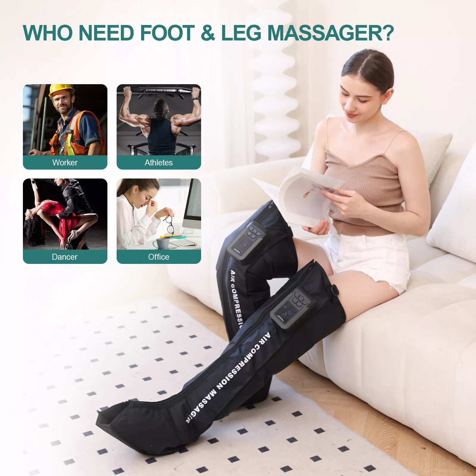 Wireless Air Compression 1.0 Therapy Leg Massager