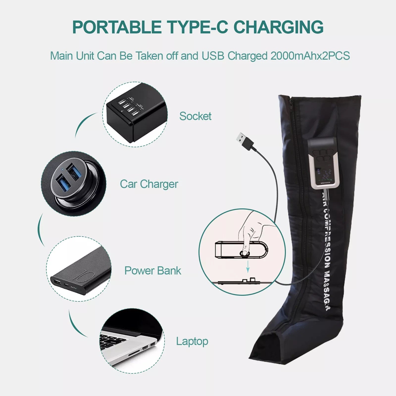 Wireless Air Compression 1.0 Therapy Leg Massager
