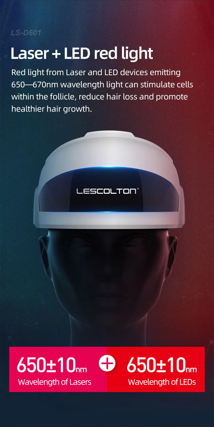 LED čelada za rast las