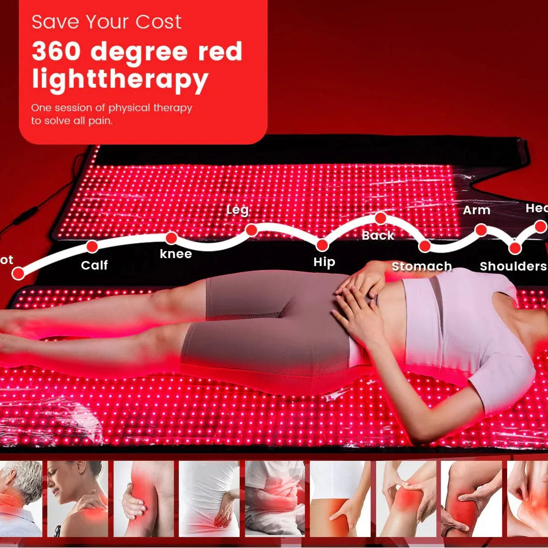 Rotlicht-Therapie-Pad - 660nm & 850nm Infrarot-Wellness-System
