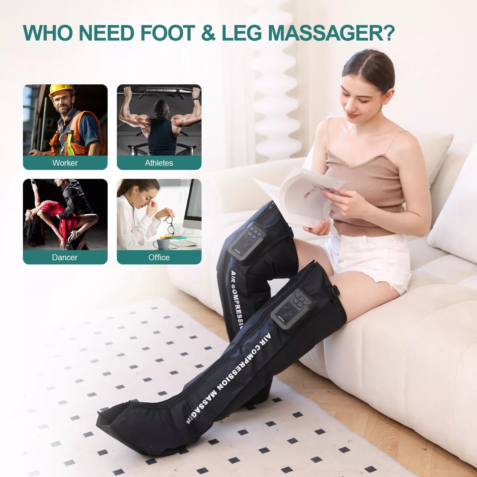 Air Compression Therapy Leg Massager