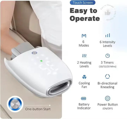 Draadloze Handmassager voor Warmte en Koude