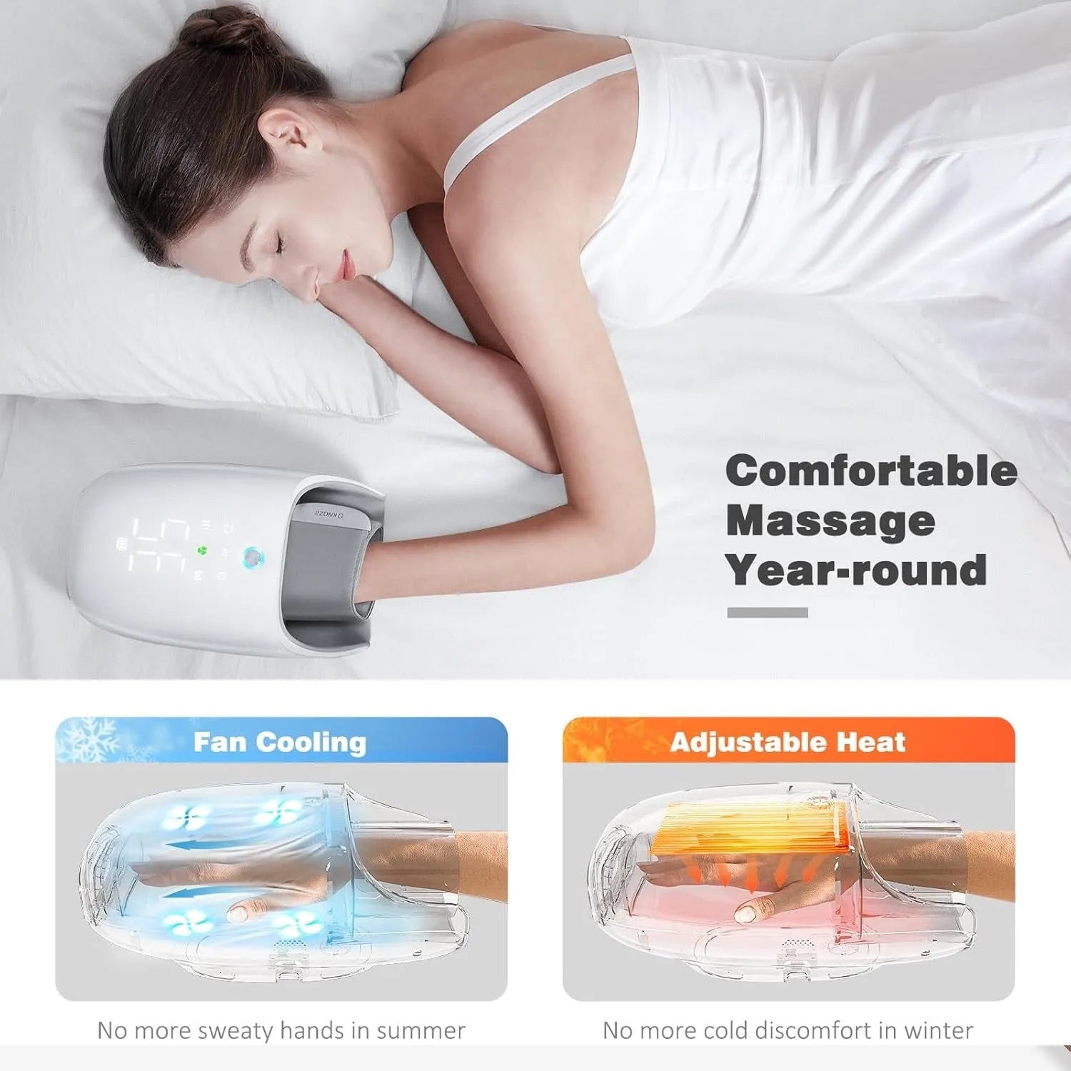 Draadloze Handmassager voor Warmte en Koude