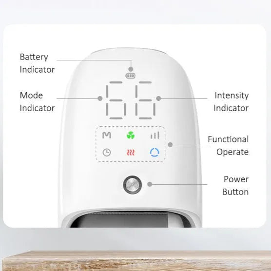 Draadloze Handmassager voor Warmte en Koude
