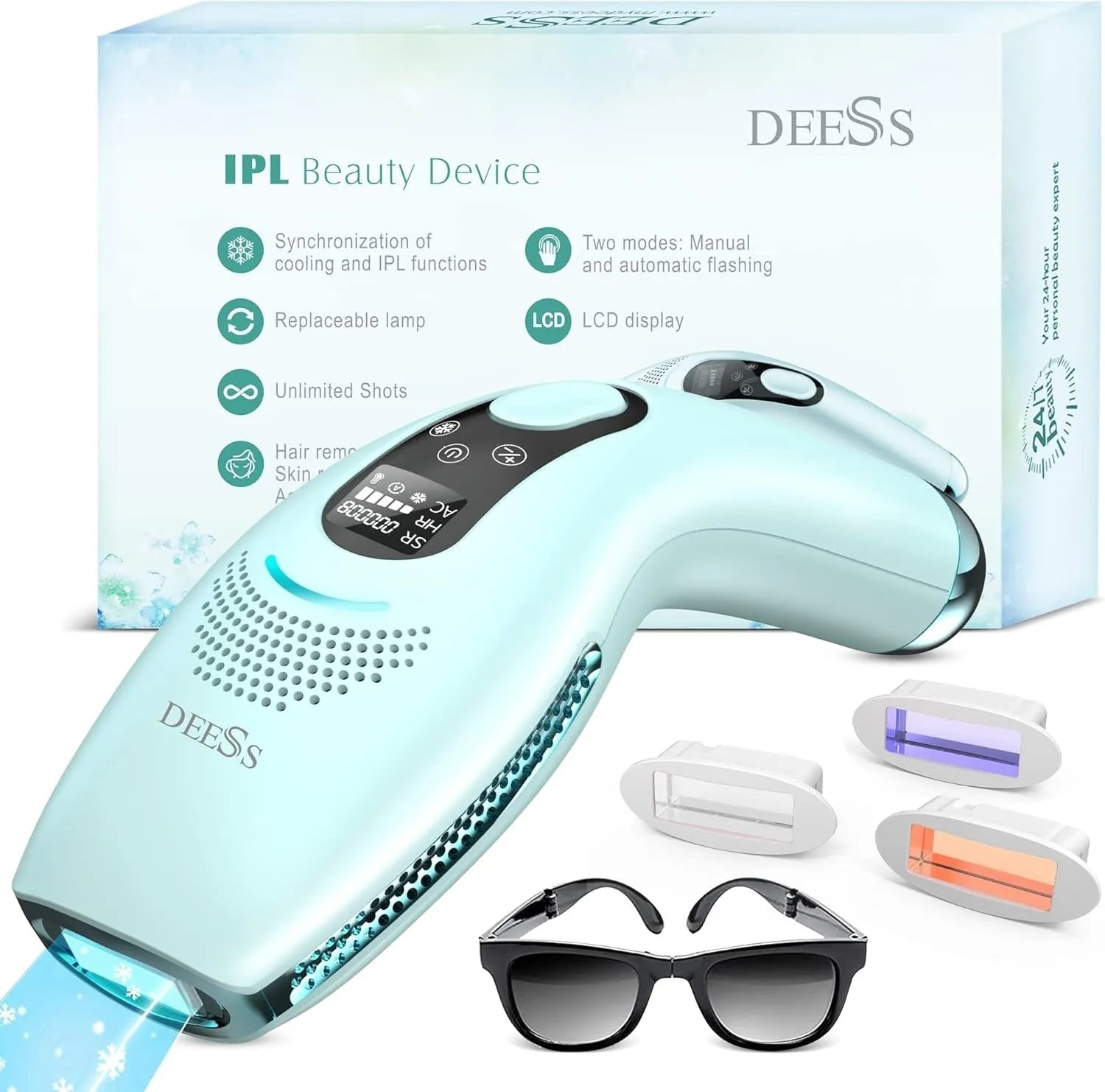 DEESS GP590 IPL 3-In-1 Painless Home Laser Hair Removal Device