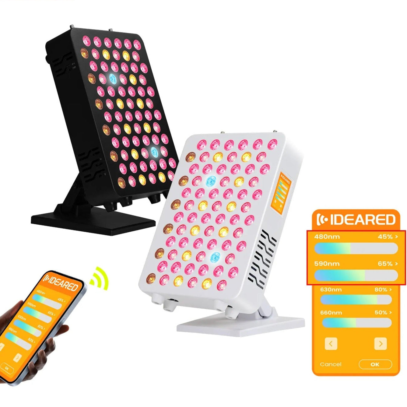 9 Wave Full Spectrum Red Light Therapy Panel with APP