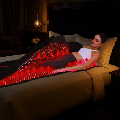 Portable 660nm 850nm red light therapy mat with ATP stimulation
