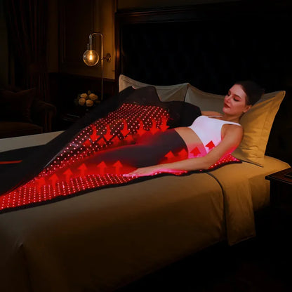 Portable 660nm 850nm red light therapy mat with ATP stimulation